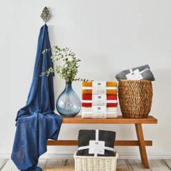 Karaca Home Bone Farbe Cable Knit Throw Öko-Tex Zertifiziert