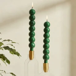 Karaca Home Buble Kerzenleuchter Kerze 2 Teile, Grün