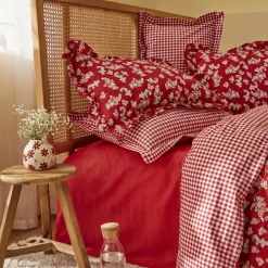 Karaca Home Carlo 100% Baumwolle Einzel Bettbezug Set Rot