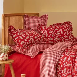 Karaca Home Carlo 100% Baumwolle Einzel Bettbezug Set Rot