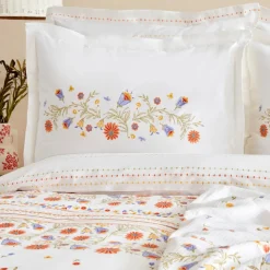 Karaca Home Clarice 100% Baumwolle Doppelbett Duvet-Pike Set Multicolor
