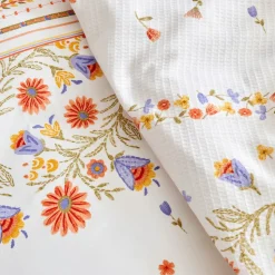 Karaca Home Clarice 100% Baumwolle Doppelbett Duvet-Pike Set Multicolor