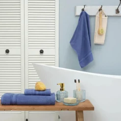 Karaca Home Daily Soft Indigo 100% Baumwolle Handtuch 30x50 cm