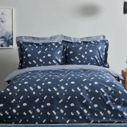 Karaca Home Daisy 100% Baumwolle Einzel Bettbezug Set Indigo