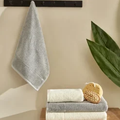 Karaca Home Doana hamam-set offwhite-grau