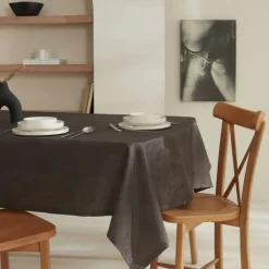 Karaca Home Elizabeth Tischdecke Anthrazit, 140 x 200 cm