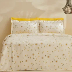 Karaca Home Emma 100% Baumwolle Doppelbett-Pike-Set Gelb