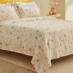 Karaca Home Emma 100% Baumwolle Doppelbett-Pike-Set Gelb