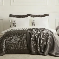 Karaca Home Gardenia 8-teiliges Hochzeitsset Anthrazit