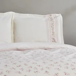 Karaca Home Glen Doppel Bettbezug Set, 100% Baumwolle, Rosa