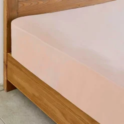 Karaca Home Jersey Fitted Bed Sheet Salmon Pink 100x200 cm + 30 cm Öko-Tex Zertifiziert