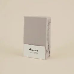 Karaca Home Jersey Spannbettlaken, 120x200+30cm, Grau