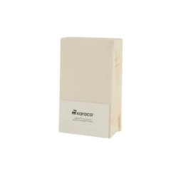 Karaca Home Jersey Spannbettlaken, 180x200+30 cm, Creme
