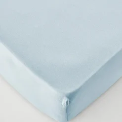Karaca Home Jersey Spannbettlaken hellblau 120x200 cm + 30 cm Öko-Tex zertifiziert