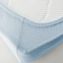 Karaca Home Jersey Spannbettlaken hellblau 120x200 cm + 30 cm Öko-Tex zertifiziert