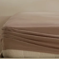 Karaca Home Jersey Spannbettlaken, 100x200+30 cm, Beige