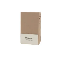 Karaca Home Jersey Spannbettlaken, 100x200+30 cm, Beige