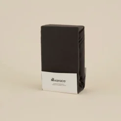 Karaca Home Jersey Spannbettlaken, 160x200+30 cm, Anthrazit