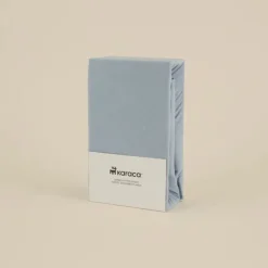 Karaca Home Jersey Spannbettlaken, 200x200+30cm, Blau