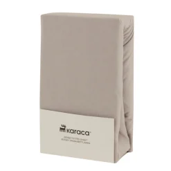 Karaca Home Jersey Spannbettlaken, 100x200+30 cm, Grau