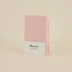 Karaca Home Jersey Spannbettlaken, 160x200+30cm, Dusty Pink