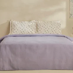 Karaca Home Joy Coastal 100% Baumwolle Doppelbettdecken-Set - Lila