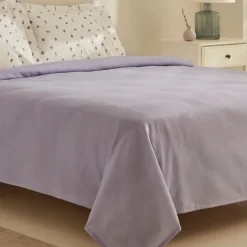 Karaca Home Joy Coastal 100% Baumwolle Doppelbettdecken-Set - Lila