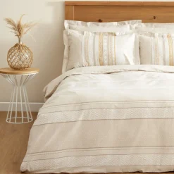 Karaca Home Keira 100% Baumwolle Bettwäsche-Set Beige