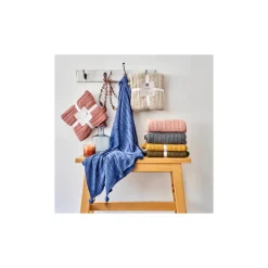 Karaca Home Kreıdefarbıger Rosa Kabelstrıcker Pompom Leıchter Bettbezug