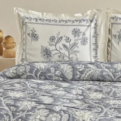 Karaca Home Lehm Doppelbettdecke Set Indigo