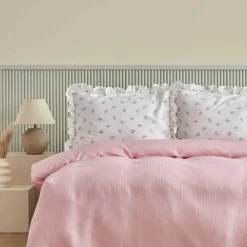 Karaca Home Lidya 100% Baumwolle Doppelbettdecken-Set - Puder
