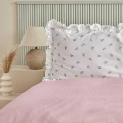 Karaca Home Lidya 100% Baumwolle Doppelbettdecken-Set - Puder