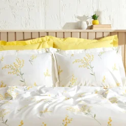 Karaca Home Loretta 100% Baumwolle Einzelbett Bettwäsche Set, Gelb