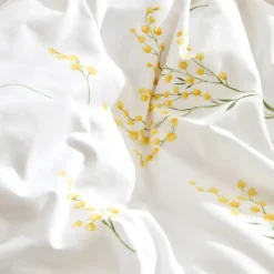 Karaca Home Loretta 100% Baumwolle Einzelbett Bettwäsche Set, Gelb