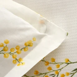 Karaca Home Loretta 100% Baumwolle Einzelbett-Piké-Set, Gelb