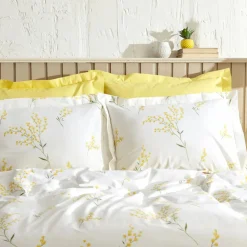 Karaca Home Loretta Gelb 100% Baumwolle Doppel Bettbezug Set