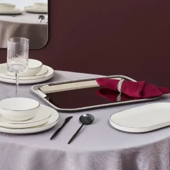 Karaca Home Majesty Dekorative Tablett Rechteckig 42x29,5 cm