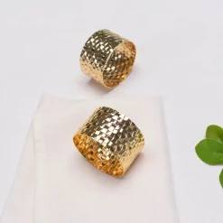 Karaca Home Marcello 2er-Pack Gold Serviettenring