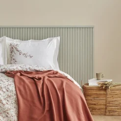 Karaca Home Mizu 100% Baumwolle Doppel-Bettwäsche-Set mit Gratis Decke