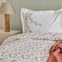 Karaca Home Mizu 100% Baumwolle Doppel-Bettwäsche-Set mit Gratis Decke