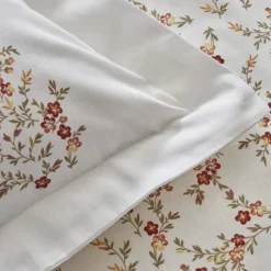 Karaca Home Mizu 100% Baumwolle Doppel-Bettwäsche-Set mit Gratis Decke