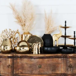 Karaca Home Moroccan Vase Gold 18x18x21,5 cm