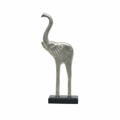 Karaca Home Morrokanischer Elefant Figur Silber 15,5x6,5x39 cm