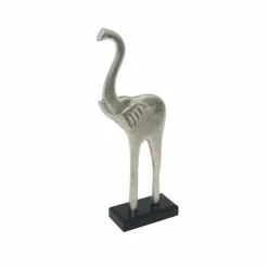 Karaca Home Morrokanischer Elefant Figur Silber 15,5x6,5x39 cm