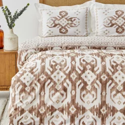 Karaca Home Neos Beige 100% Baumwolle Doppel Bettbezug Set