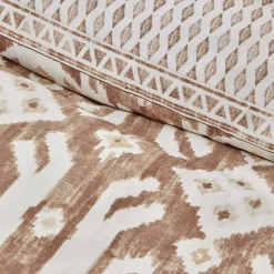 Karaca Home Neos Beige 100% Baumwolle Doppel Bettbezug Set