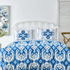 Karaca Home Neos Blau 100% Baumwolle Einzelbettdecke Set