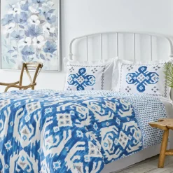 Karaca Home Neos Blau 100% Baumwolle Einzelbettdecke Set