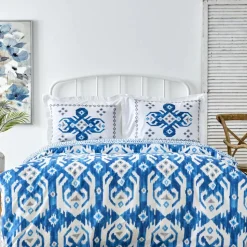 Karaca Home Neos Blaues Baumwolle Doppel Bettbezug-Set