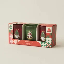 Karaca Home New Year Gnome Village 3-teiliges Duftkerzen-Set